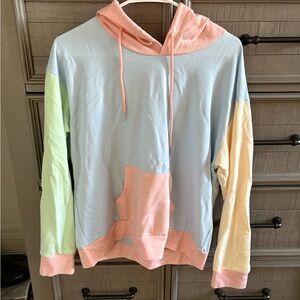 SHEIN Pastel Colorblock Hoodie